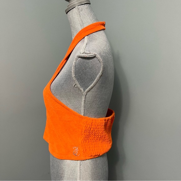 JUICY COUTURE terrycloth halter crop top women’s size XL - Picture 7 of 13